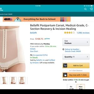 Bellefit Postpartum corset Sz xl